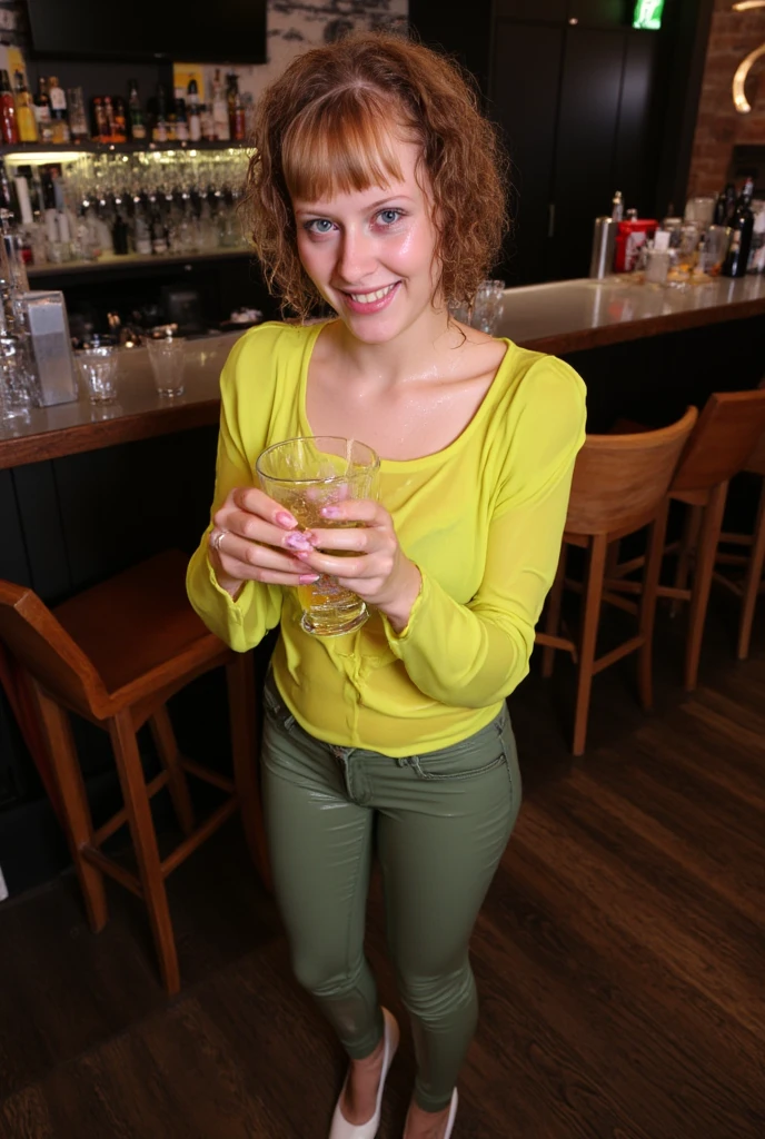 1girl, photorealistic, photo of mariahiwaga, (ugly face:0.9), middle age, black eyes, ((crew (blonde) cut hair)), short hair, a 35-year-old woman, body of 35-year-old woman, flat chested, ((realistic nipples)), BREAK, ((full body)), ((background: art studio for nude painting)), ((she's nude)), sitting down on a bar stool, dynamic pose, smiling, seductive, BREAK, to8contrast style, (dimly lit, low lit, deep focus, harsh shadows), (dark scene:1.2), realistic lighting, ((looking at viewer))