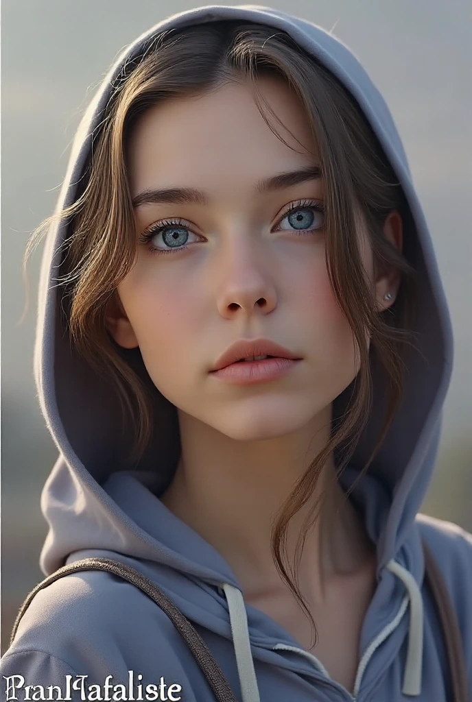 (masterpiece, best quality, highres:1.2), (photorealistic:1.2), (film grain:1.3), (morbid light:1.2), (dynamic angle), raw photo, upper body portrait of the 20 yo LauraO, beautiful smile, wearing hoodie and sweatpants, moonlight passing through hair, (random beautiful background:1.3), (sharp), exposure blend, bokeh, dim light, (hdr:1.4), high contrast, (muted colors, dim colors, soothing tones:1.3), low saturation, morbid,
