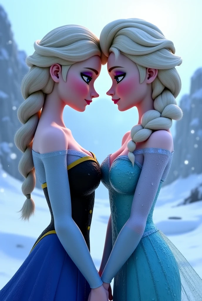 2 girls, Ana e Elsa ,lesbians, big boobies, cena de sexo