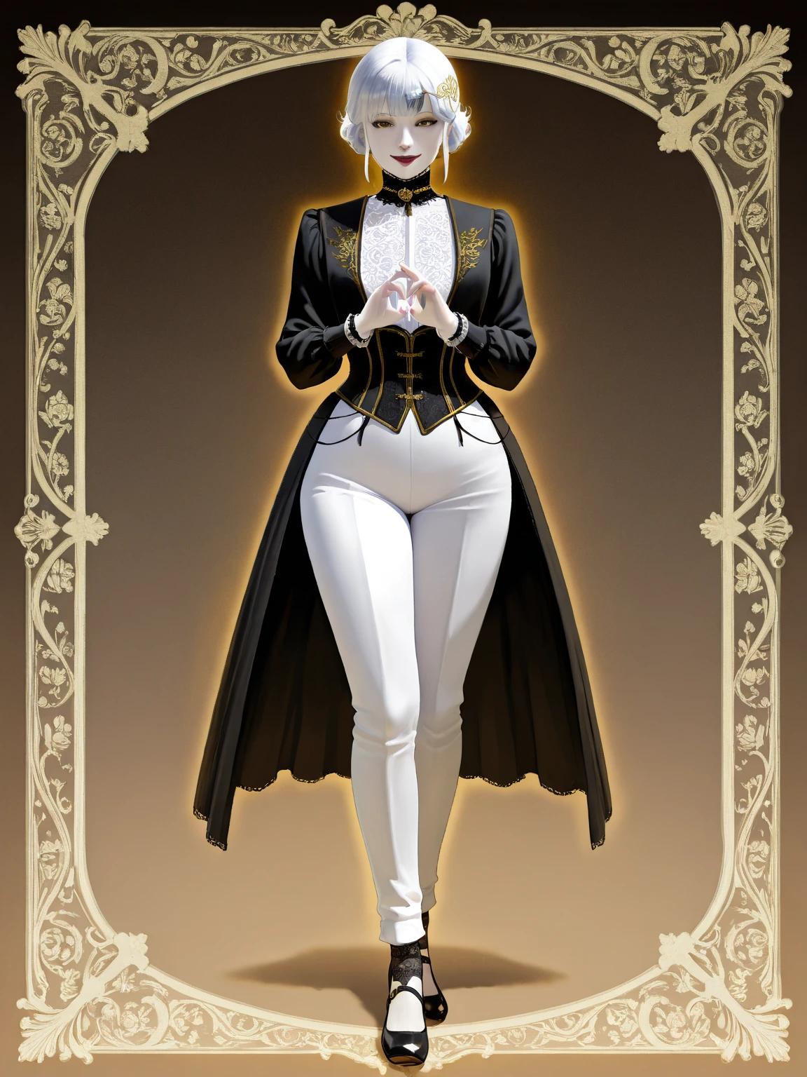 (by Tsutomu Nihei:1.3), background dance floor, (flamenco dancing:1.2), (solo:1.3),r1d3r, jacket, tailcoat, tiara, pants, trim, cuffs, frills, corset, stand-up collar, bowtie,<lora:Outfit_soph-VictorianRidingDressRoyal:0.7>, (half body photo:1.3), solo, adult, pale skin, eyeliner, lipstick, long eyelashes, woman, medium breasts, mature,(swept-back updo hair, flower hair barette:1.3), ((tall coiffures and updo wig)),