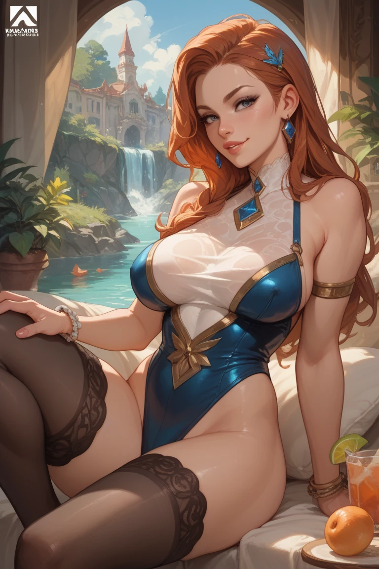 Perfect eyes,nice setting, nice atmosphere, high place,woman,attractive,sexy legs