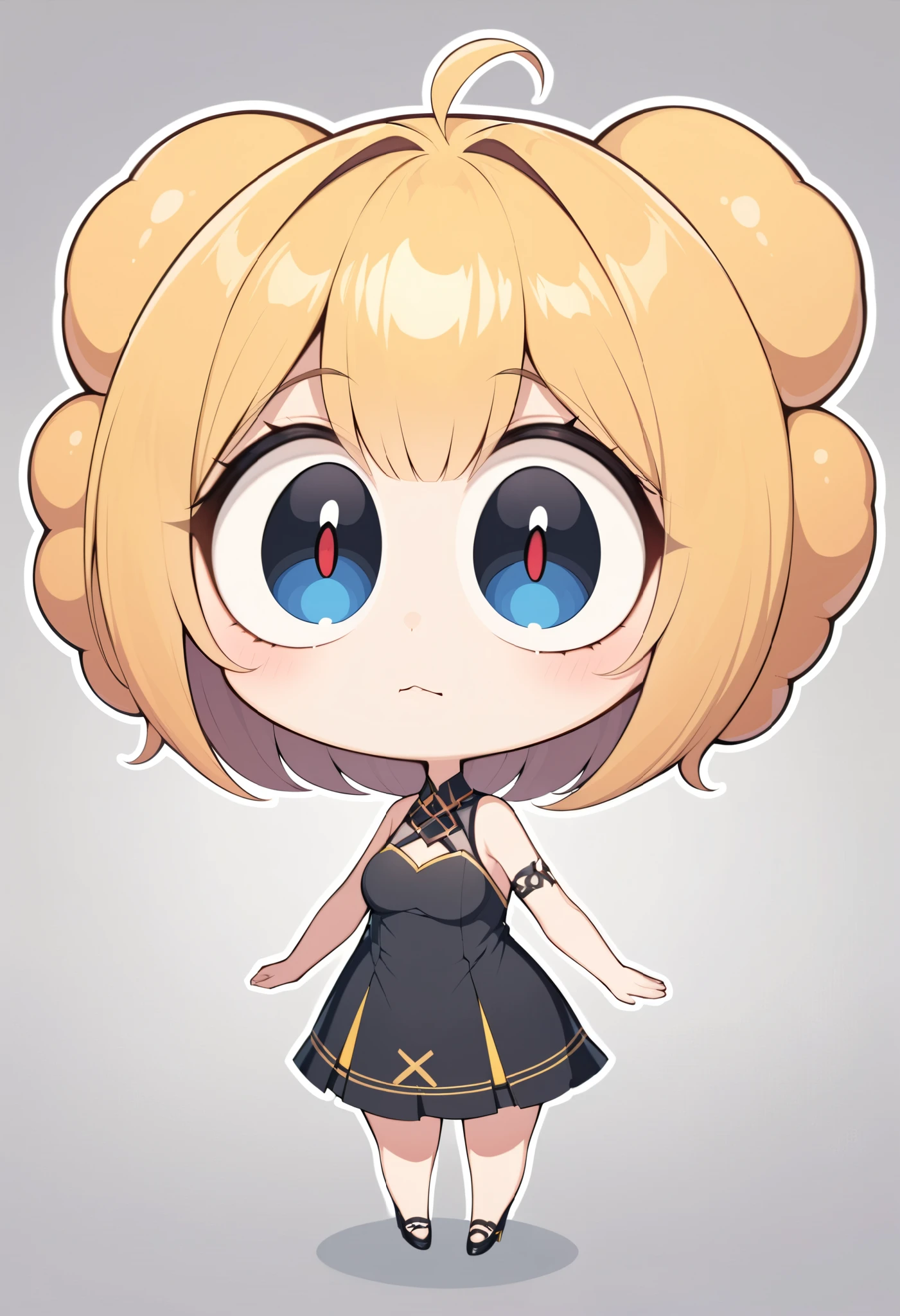 cute style, A girl, very big eyes, absurd size, squishy eyes, hzkchin,