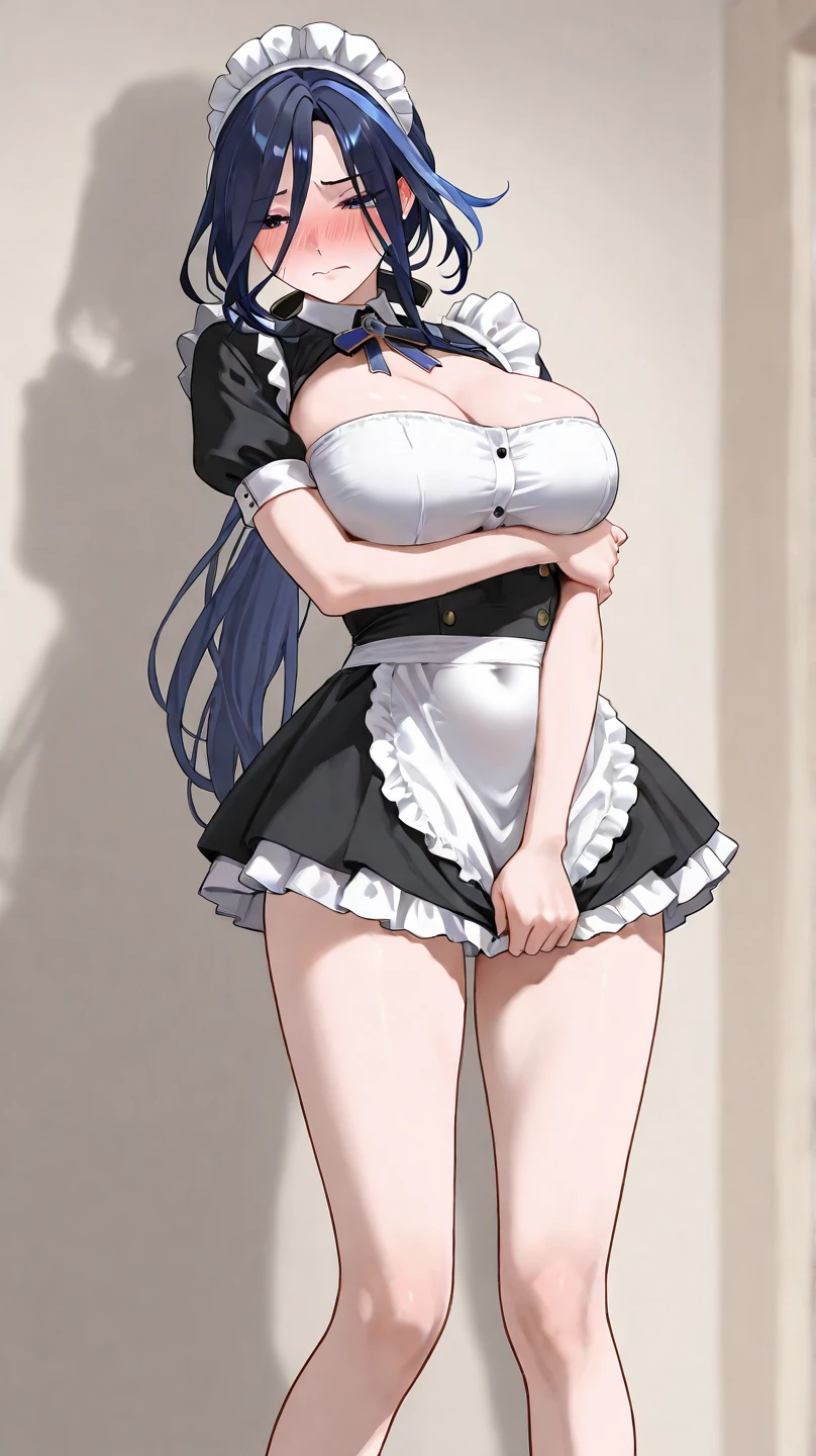 (artwork, best quality, extremely detailed CG, beautiful detailed eyes, ultra-detailed, {{{in the motel room}}}, intricate details: 1,2), 8k wallpaper, elaborate assets, (1 girl , Alone: 1.4), standing, (anime style textures), Very high resolution, (vibrant colors, dynamic lighting: 1.0), (high contrast: 0.8), cookie (Danmachi), breasts, Long hair, blue ribbon, (twintails), gloves, ribbon, dress, king no, lust, big breasts, blue eyes, black hair, (slim), white gloves, cleavage, white dress, hair ribbon, bow, sleeves, sleeves dress, fringe, cropped neckline , hair ornament, bow tie, cut-out clothes, very Long hair, level dressing, arm ribbon, (whole body: 1.1), smile, cute, muscular legs, muscular belly, pants, standing, bare feet