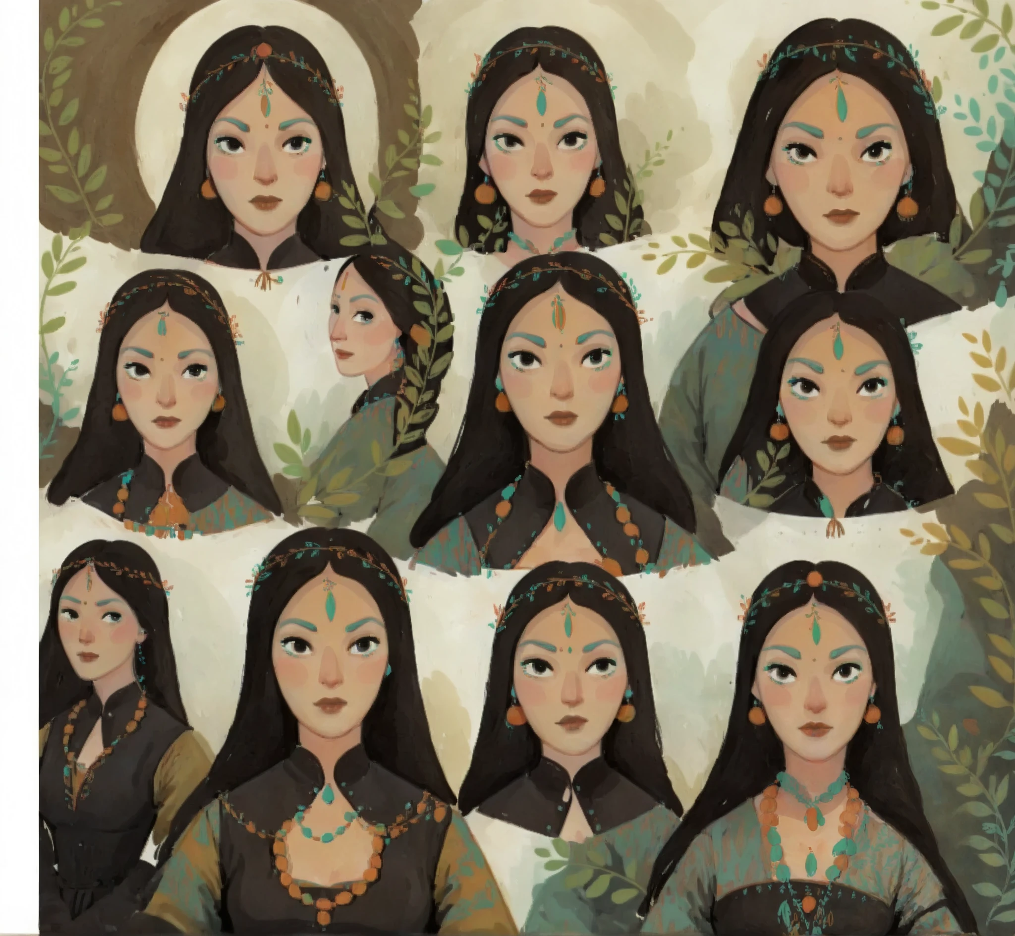 score_9, score_8_up, score_7_up, score_6_up, score_5_up, score_4_up, 1_woman, pale skin, long_hair, wearing a vibrant long peasant medieval dress, detailed clothing, sketches, detailed thick gouache painting, illustration, in gougoupaintleaves style:1.5, hyper_dynamic scene, pov from above, sattan style, XLCOMIC_POS