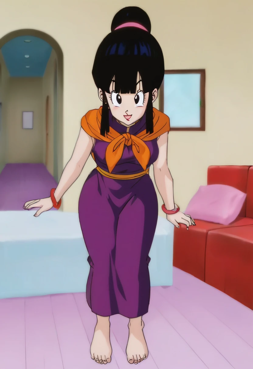 vaginal、biologically correct、red blush、shyly smile、Twintails with black hair、blue eyess、white shirt、Black panties-、Turn your butt towards us、Looks Back、Put your hands on your buttocks、1 girl in、Medium