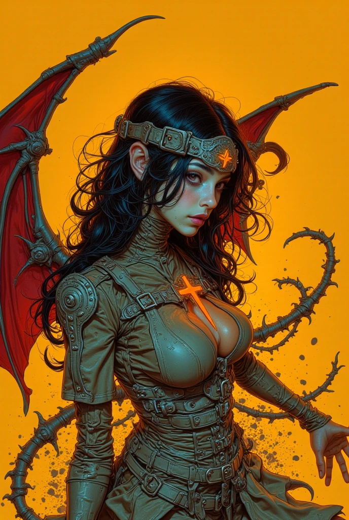 ((best quality image)), ((horror fantasy masterpiece)), (hyper detailed),alluring features((best quality dramatic lighting)), ((shockingly morbid masterpeice ))
A beautiful woman with visible inner vitals, anatomic writhing spiraling out of body, brain leavig her head from gace orifices,striking facial  features, jarring expression, grotesquely beutiful image, demonic possesion beneath the surface, phobia inducing, Nightmare fuel,gorey,hyperstylized horror-fantasy ,hyper exaggerated features, lucid,atmospheric terror,  abaritions with  tongue slinking elongated entering, ghastly and perverse image, phantoms cunnilingus, harrowing, Unsettling, gynecologic, Graphic,stunning hellscape, extreme, shockingly morbid