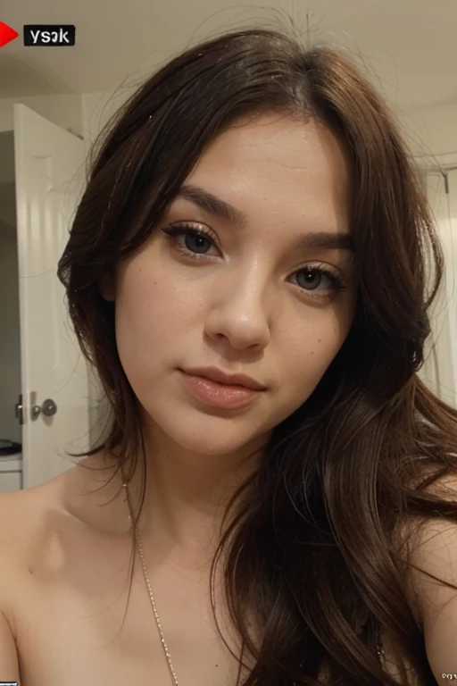 photo instagram, femme russe de 21 ans, cheveux courts, cheveux noirs, clivage, Pâle, ombres dures, nue, chambre avec lumiere rouge, selfie