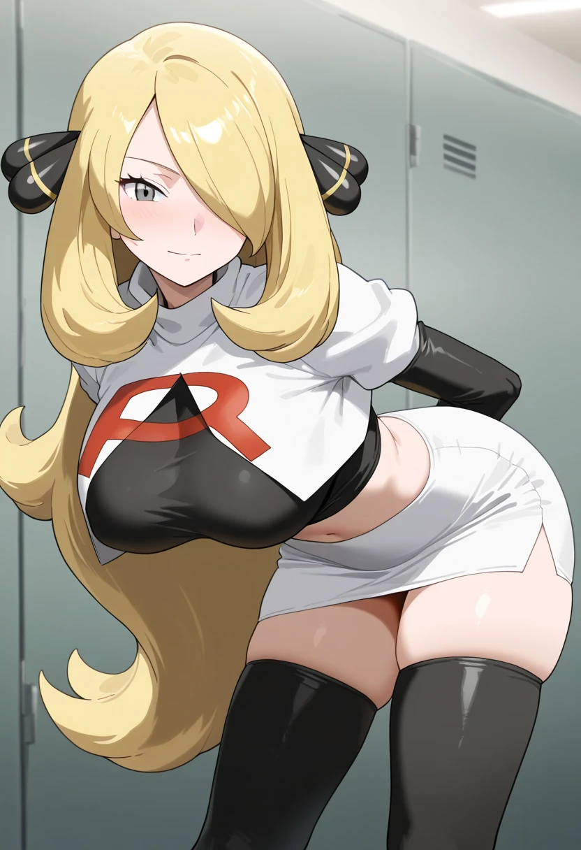 GTS, giantess, curvy, busty, evil smirk, thick thighs, sitting down, spreading legs