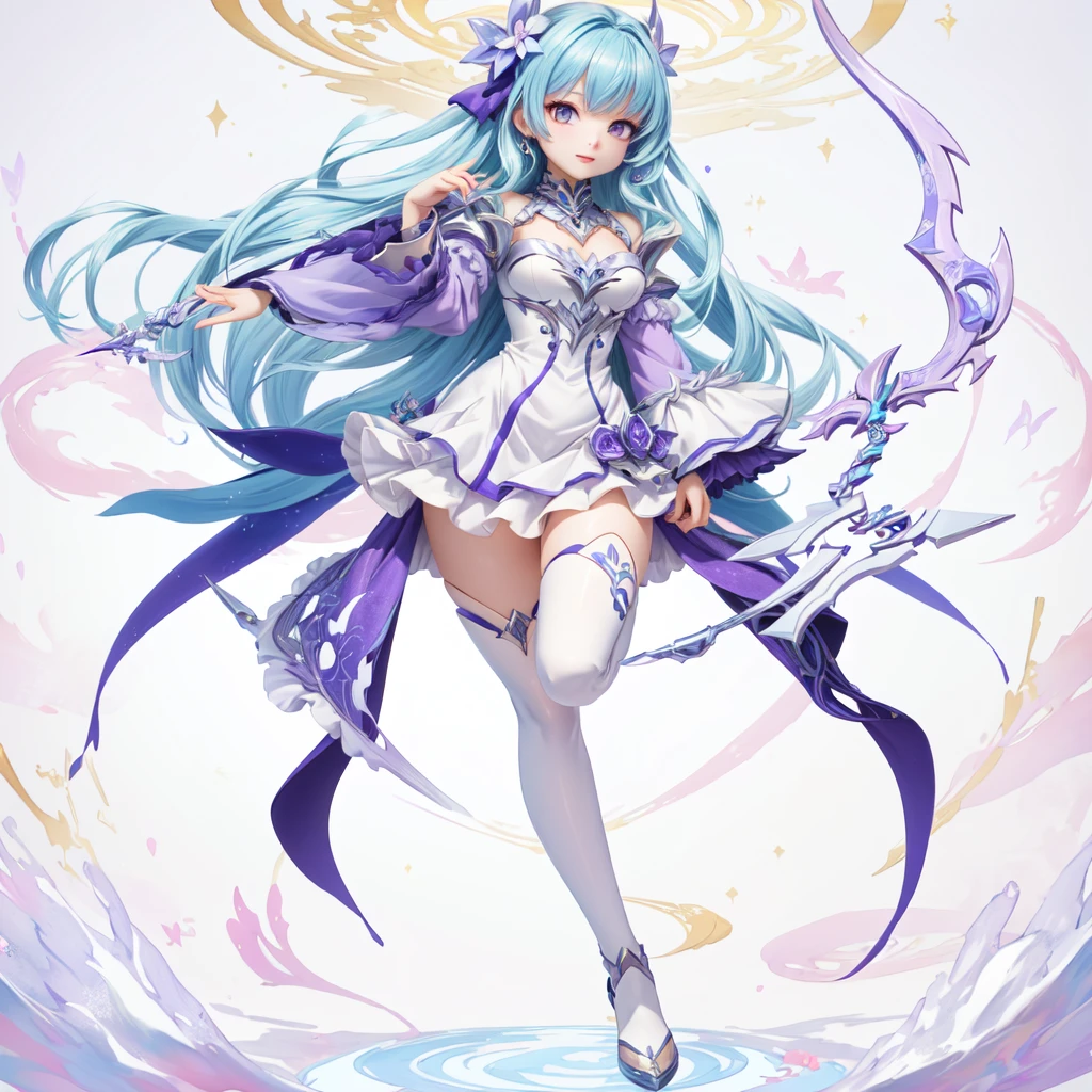 best quality,ultra high resolution,1 girl,alone,Full body female love,snow,City,, blue hair,green eyes,Jie Kang,,