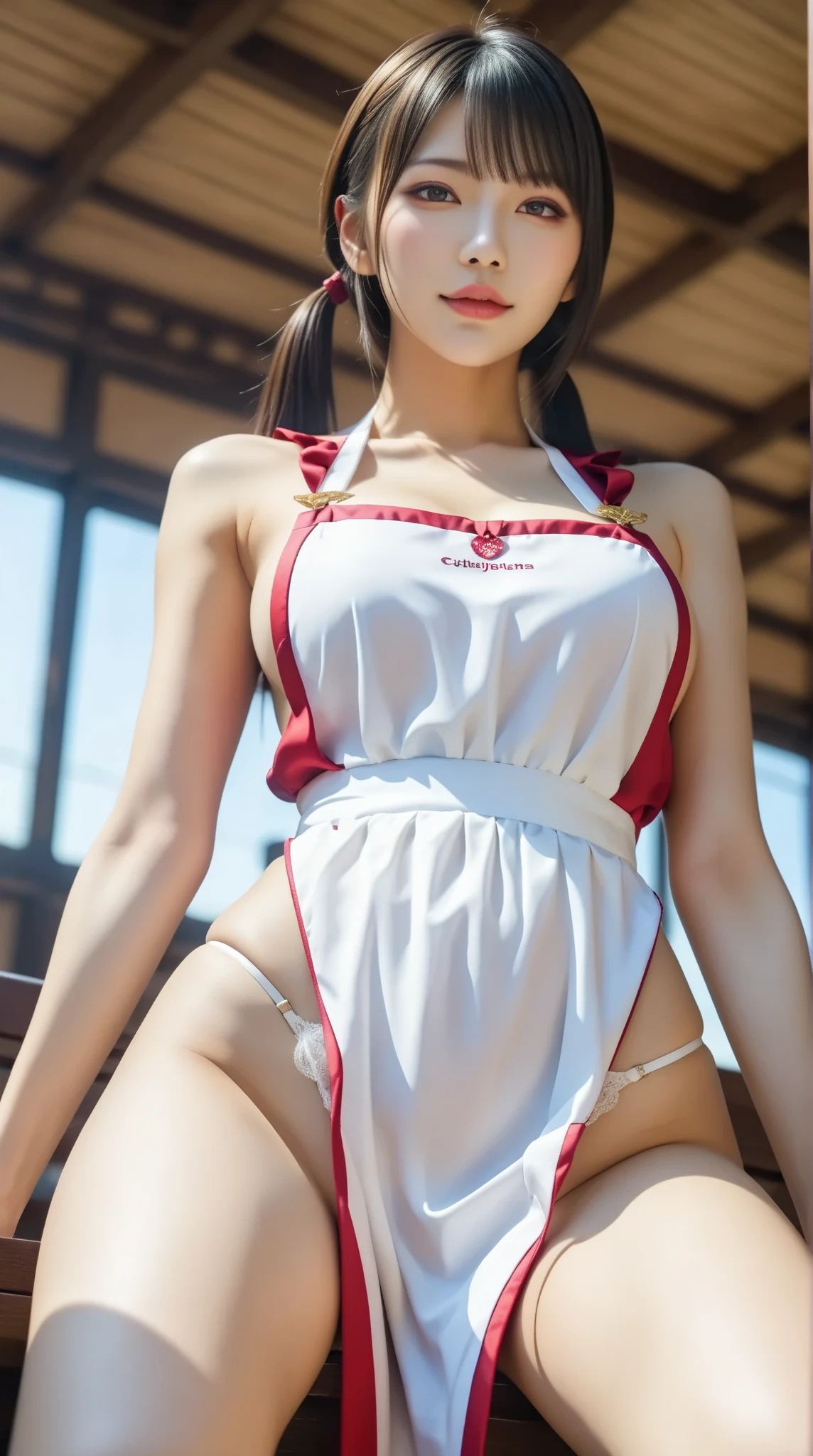 (highres, best quality), Rei Ayanami, Beautiful Mixed Pretty Japanese Babe Face. Beautiful Face, Detailed Beautiful bright red eyes, beautiful slim body, Super Blue Short Hair, combine realism and anime influences, sorrow beautiful face, Intense Beautiful gaze, long desert dress, full desert dress,