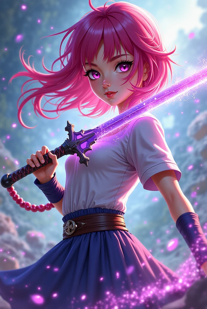 anime girl, pink hair, pink bunny ears, pink eyes, and pink fighting with a pink sword and angry all covered in blood maid outfit with big busts, high quality, (RAW photo, best quality), (realistic, photorealistic: 1.4), (extremely delicate and beautiful: 1.4), amazing, fine details, masterpiece, ultra detailed, high resolution, best illustration, best shadow, intricate, ( extremely intricate: 1.2), (exquisitely detailed skin), cinematic light, perfect anatomy, (cool color: 1.4), sharp focus, 8k UHD, DSLR, (Fujifilm XT3),Epic Fantasy Art Style HD, 4K fantasy art, epic fantasy digital art style, epic fantasy art style, Fantasy Woman, epic fantasy art portrait, Epic fantasy style, hyperrealistic fantasy art, hd fantasy art, Epic fantasy character art, epic fantasy art, in style of dark fantasy art, epic fantasy digital art, (mostrando panties white :1.4), (nsfw:1.4 ),(nsfw V2.1), (estilo encaje lingerie white :1.4), (iluminación cinematográfica),( anatomía perfecta detallado :1.4)