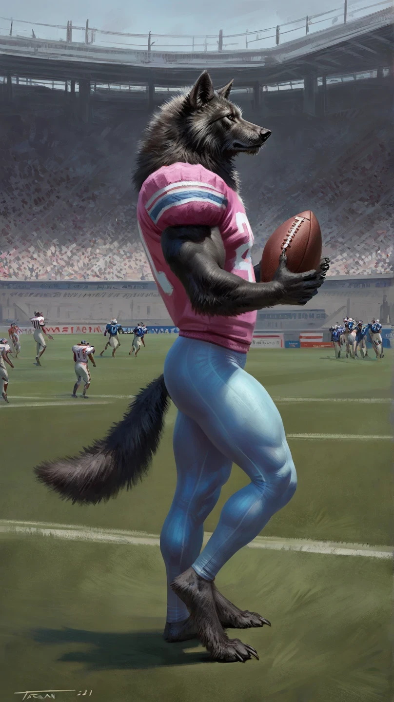 Petrified statue of a raccoon football player, bedroom, full body, pants pulled down, holding shirt up, (large erect penis:1.3), masturbation, cum, petrification, turned into marble, asfr, mouth open, angry, football, spiky hair, statue, cracked stone, football gear, thrusting hips in air, (ejaculating:1.4), (gray penis:1.4), hunched over, wide open eyes, no pupils, (down on one knee:1.4), stepping onto bed, (foot raised:1.2), (close up of penis:1.5), 