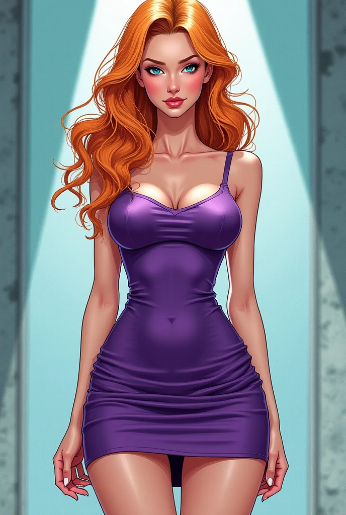 (1 girl, solo, (sexy posing) ), (girl is (redhead long hair), perfect body, detailed olive eyes, (black slit skirt, one shoulder mini dress, cleavage), she's happy), (background closet interior, full of women's dresses and shoes)