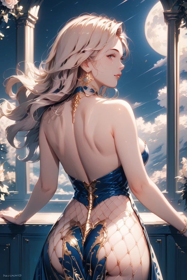 The woman's ass is facing the screen,Back view,Silvery hair,pink back ground,Cock your ass,Raised sexy,big assa,busty figure,Close-up Shot Shot,swim wears,Tong,dampness,White liquid,best qualtiy,hot girls,Red-faced,8K,elvish ears,White gloves,Black skin,sun light,mistic,Ultra-clear,Full of charm,Women over 30 years old,desire tattoo,abdominals tattoo,look from down,High gloss,watercolor paiting,ssmile,Full of charm,clothes 99%The kinky is exposed,Miss Nobility