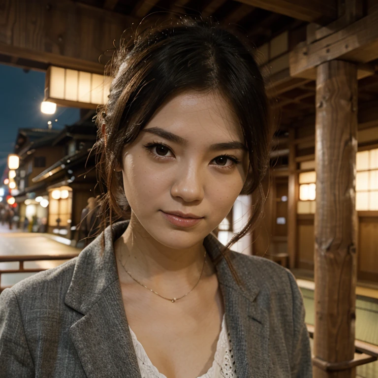 (masterpiece, best quality, highres:1.2), (photorealistic:1.2), raw photo, (Beautiful italian girl), young, cute, very slim, skinny, iridiscent bobbed hair,  with POV, in traditional japanese kimono, high detailed kimono textures, Kyoto, fireworks, (ultra-detailed body), (light smile:0.8), moonlight passing through hair, (night beautiful background:1.3), (film grain:1.3), (morbid light:1.2), (dynamic angle), (sharp), (film grain:1.3), (morbid light:1.2), (dynamic angle), exposure blend, bokeh, dim light, (hdr:1.4), high contrast, (muted colors, dim colors, soothing tones:1.3), low saturation, morbid