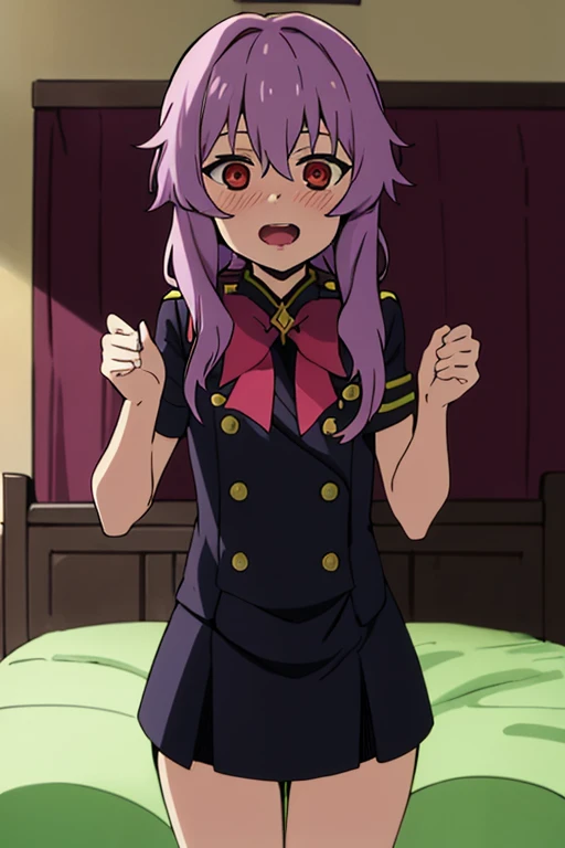 Anime. Owari no Seraph. 1 Girl. Dear . A vampire. Progenitor Clumsy. Silver hair. Wavy hair. Long hair. Red eyes. Beautiful eyes. Perfect eyes. Expressive eyes. Ideal face. Perfect body. Beautiful long ones. legs. Beautiful nose. 18 years. Big breasts. Standing. Full length Beautiful character design. Shiny skin. Cold. Runny nose. Nasal mucus. Snot. Wants to sneeze. She needs to sneeze. Strong, desperate desire to sneeze. She sneezes. She sneezes, covering her nose with her hands. Handkerchief. Blows his nose. Snot flows from the nose. Pointy ears. White dress. Vampire uniform dress from
Owari no Seraph. Black stockings. Heeled shoes. Rapier in right hand. Left hand with a handkerchief near the face. Ruins of Tokyo. Full body. NSF. Official art. Extremely detailed CG Unity 8k wallpaper. Ideal lighting. Ultra high resolution 4K. Super detailed 8K. A high resolution.