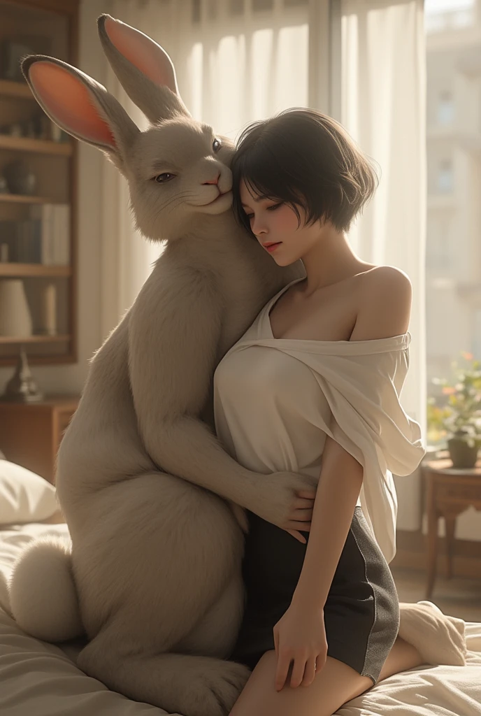 1girl, solo, full body portrait, white camisole vest, high heels, yoga suit, black silk, masterpiece, best quality, realistic, super detailed, (shiny skin, sweating: 1.4), looking at the audience, light blue short hair, red eyes, slender, dynamic light and shadow, high resolution, sharp focus, depth of field, fine eyes, pupil sharp, pupil realistic, (C cup: 1.2), (skin white: 2.0), (long legs: 1.8), (clothes transparent: 1.5), outdoor, sky