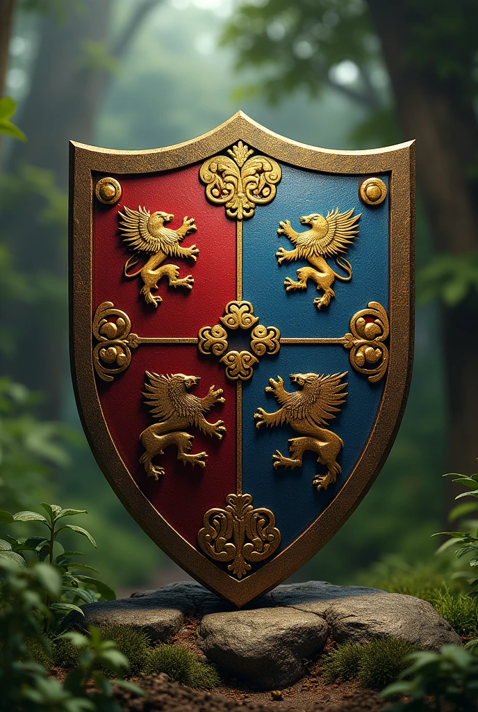 Something like a shield with the last names Cedeño Buenaver
