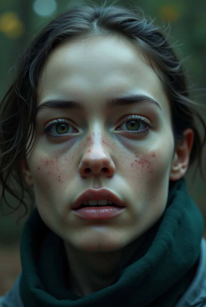 portrait of a forest mage, covered in moss