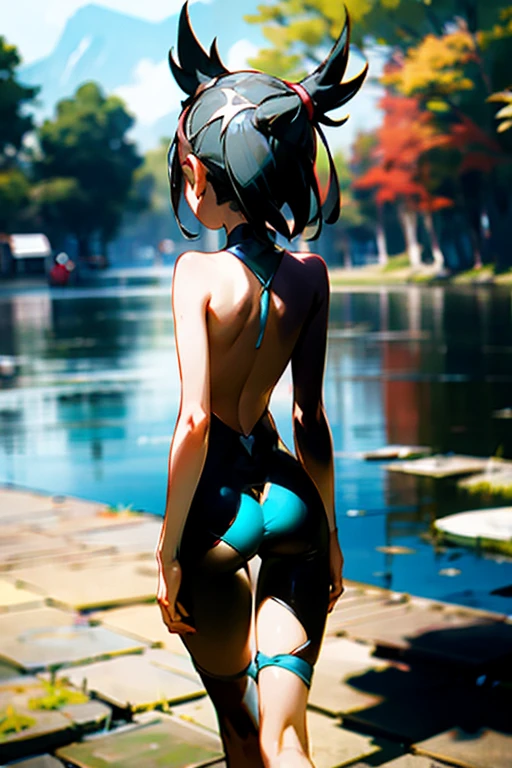 (quality)), ((masterpiece)), Recommended resultsluffly、(see through:1.5)、whole body 、Swollen nipples,straighten your back、huge bust、angle to floor:1.2、low camera angle、Hair loss on crotch、Whole body facing the camera,Hair can be seen on the crotch,Hatsune Miku,fish clothes