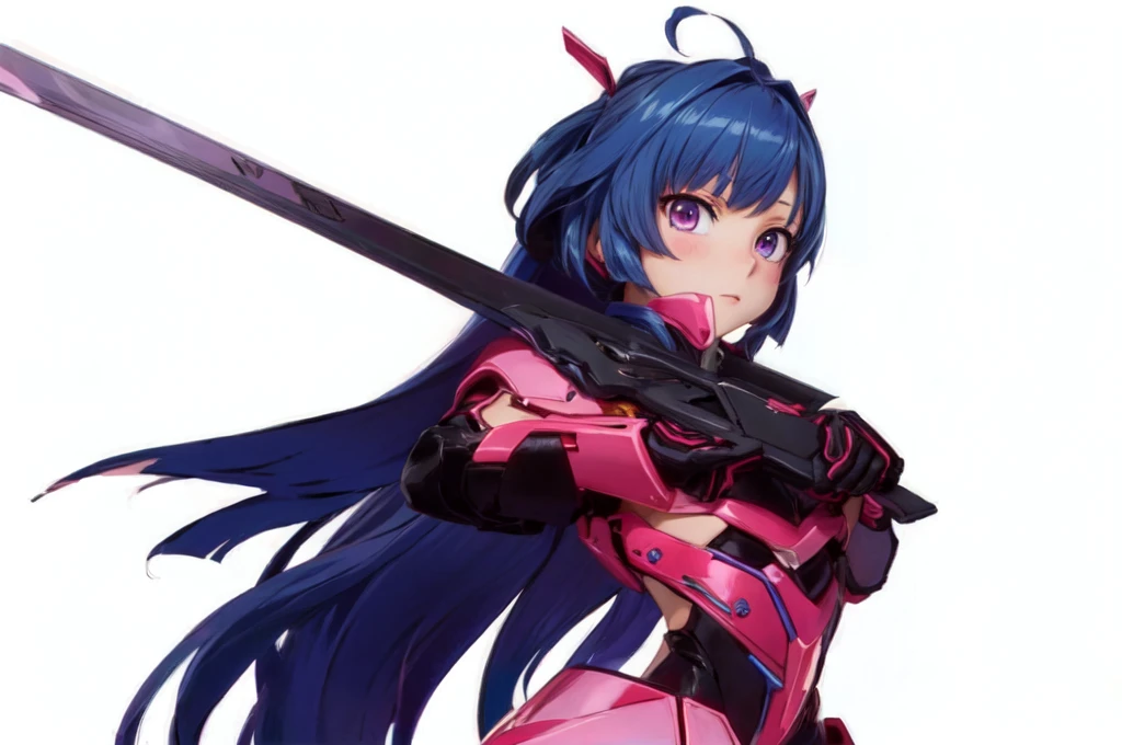 (masterpiece, best quality:1.2), solo, 1girl, srw_emi, mask, body suit, (hair over one eye:1.1), short hair, standing pose, <lora:srw_emi:0.9>