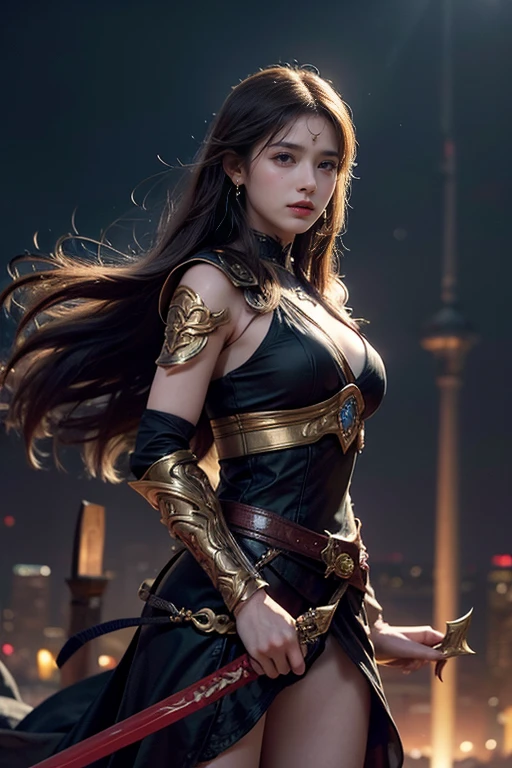 Highest quality, shape, Very detailed, In detail, High resolution, 8k wallpaper, Perfect dynamic composition, 細部へのbeautiful配慮, woman&#39;s fashion summer,Short Bob Hair,Small Breasts Natural Color Lip, Bold sexy pose,smile,Harajuku、20-year-old girl、cute、sexy shot looking at camera、Sexy Big 、セクシーでcuteルックスと、cute1人のbeautiful女の子, beautiful and sexy face、A strong wind blows my hair in front of my face、With short blonde hair、beautiful, Cute and sexy eyes hidden behind long bangs