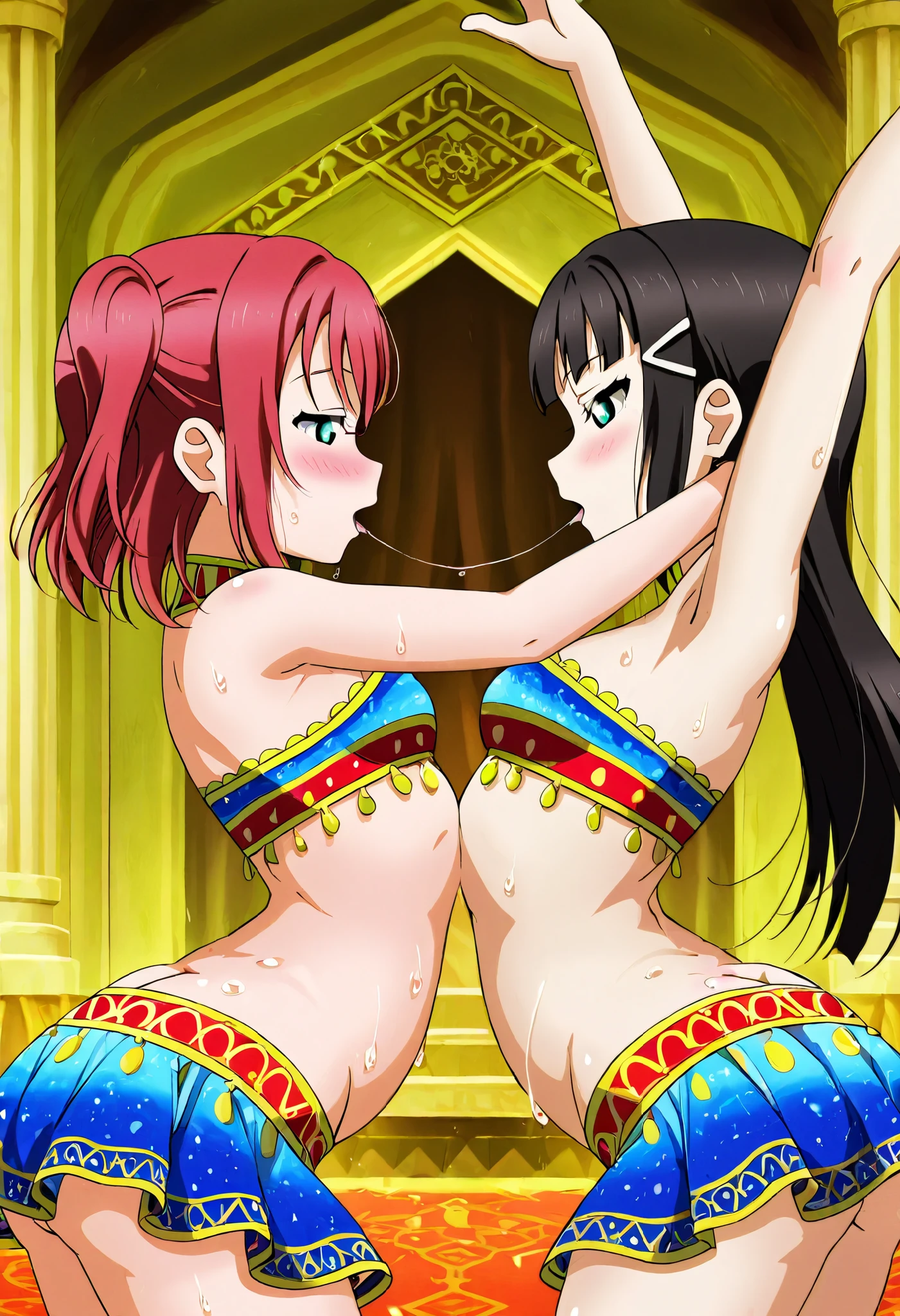 Anime style tashigi and nami at home in bikini big ass big breast serious appearance