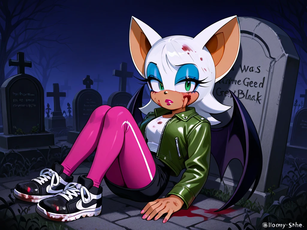 Fang, female, Dinosaur, pterodactylus, scalie, looking at viewer, rooftop, blue sky, black clothes, holding a gun, (covered in blood:1.2), sad, crying, choker, half closed eyes, wings, hair, outdoors, hdr (realistic:1.3)<lora:fang-000110:0.9>