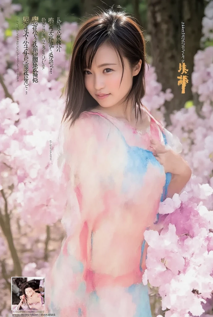 ((F Cup、、Full nudity、Beautiful and shapely breasts、No bra、Pink nipples、Light-colored nipples、pink nipples、light colored nipples、Standing pose、From the knee up、Thighs、Full nudity、))、