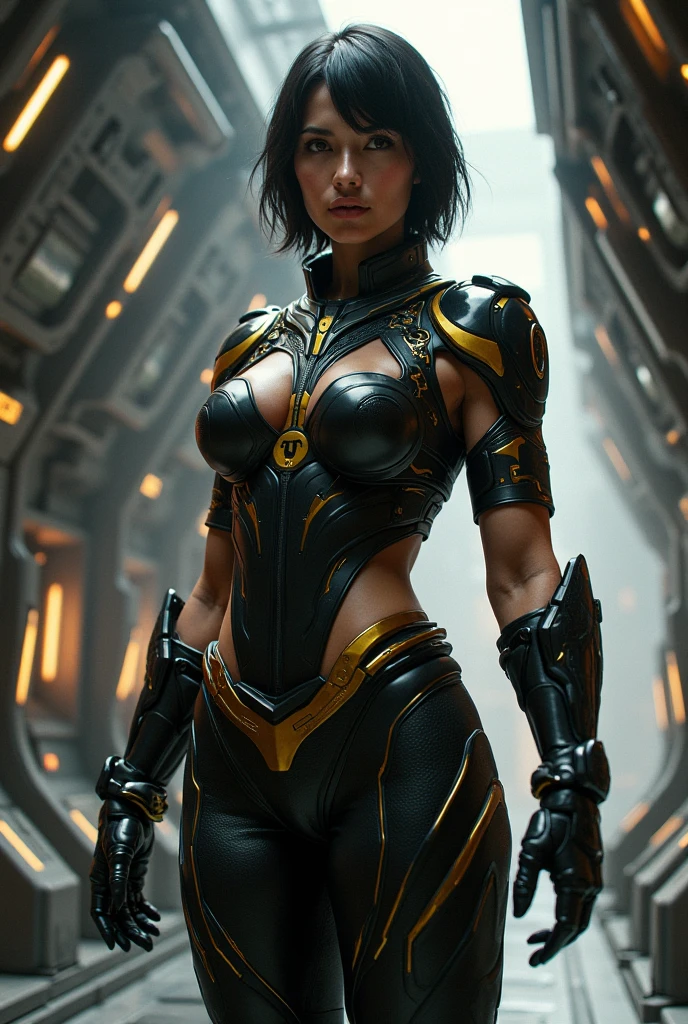 Hyper photo realistic. Higheast quality. Masterpiece. A woman. Hyper realistic human features. Perfect facial features. The woman has biomorphic, futuristic,curly black hair composed of interlaced, net like, shapes and forms. (Sharp focused background city of biomorhic orbs inside jungle.). Include the colors white, turquoise, orange and copper. Vanilla sky. Art by Todd Lockwood, Otto Pilny, Otto Rapp, and Peter Gric. Cgsociety, gothic art, fractalism, fantasy, dystopian art, neo-figurative, vray tracing Trending on zbrush central, fantasy art, zbrush, biomorphic, fractalism. Smooth, sharp focus. A photo realistic, surreal, image of a female that transcends the boundaries of reality and imagination.The image should evoke a sense of wonder and mystery. Porcelain. 8k.