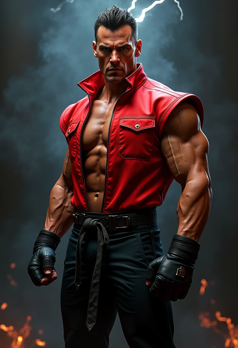Create a freefire 3d character with diamond royale school hair and no shirt terpeson