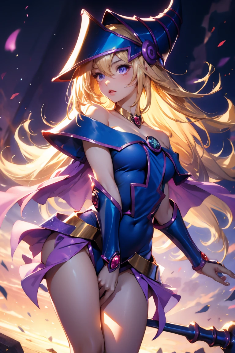 Dark magician gils ((mejor calidad)), ((obra maestra)), (detallada), rubia, smal boobs, smal boobs, seductive succubus, Ethereal Beauty, Perched on a pink flowering tree, (Fantasy Illustration: 1.3), mirada encantadora, cautivadora pose, chica dark magician gils sola, delicadas alas de mariposa, encanto de otro mundo, mystical sky, (Luis Royo:1.2), (Yoshitaka Amano:1.1), Moonlit morning, colores suaves, (nubes detalladas:1.3), (high resolusion:1.2) ( dragon flying in the sky) vestido, piernas colgando sobre el estanque, diosa griega, realista, realismo, cuerpo sexy, Desert Landscape