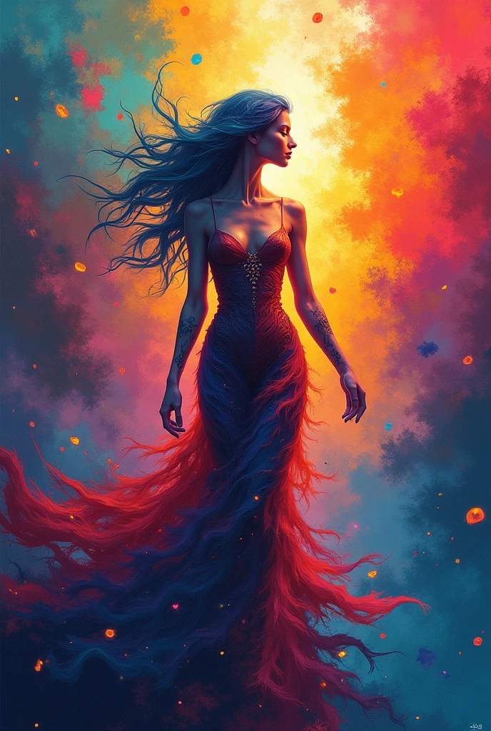 Woman abstract painting 