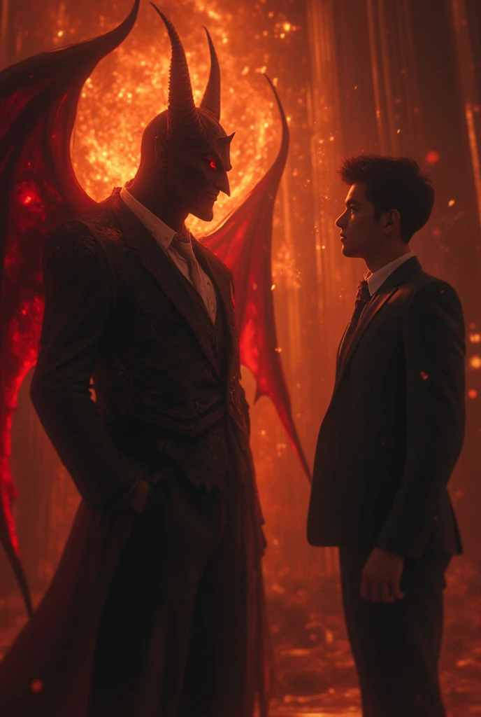 Satan talking to a human