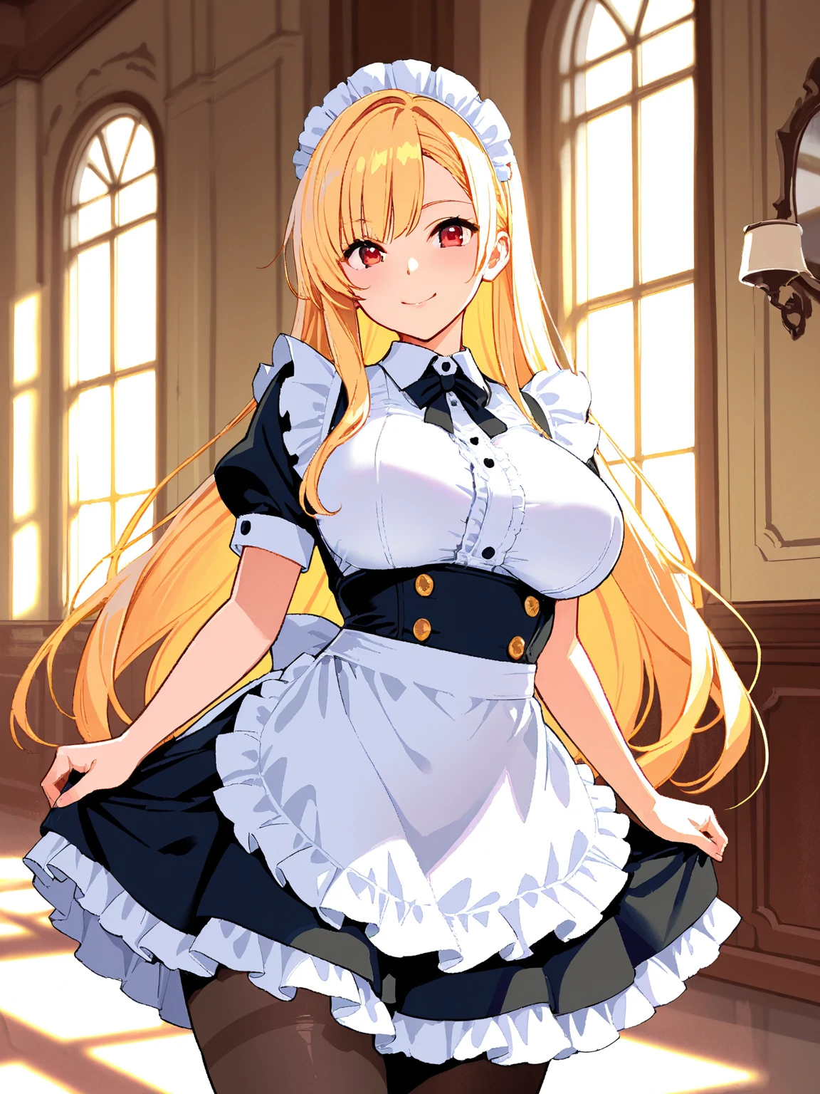 A woman with big ,Gorgeous woman,Mature,ahegao,Long blond hair,twintails,Exquisite,((transparent)),Maid costume,sky blue,Off-shoulder,Cleavage,Leakage,Slim waist,pubic,Smooth legs,blush,Lolita,Maid coffee shop,