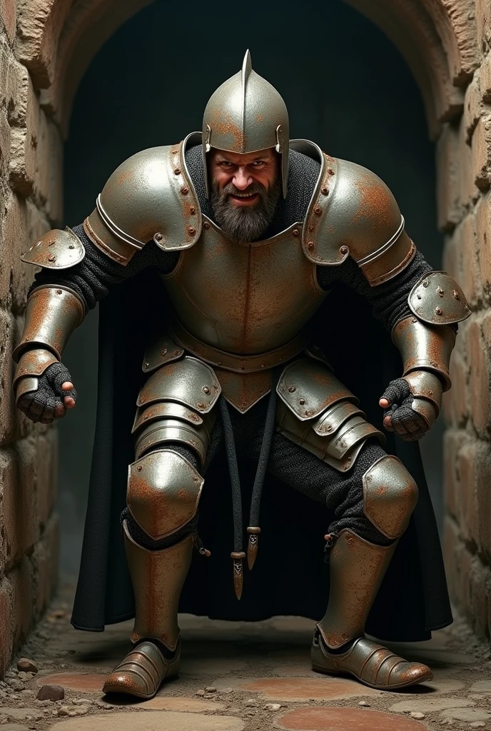 male, dragon, (muscular, full nude, only knight armor, covered semen,) erection big huge penis, cum huge semen, realistic, spread legs, castle corridor,