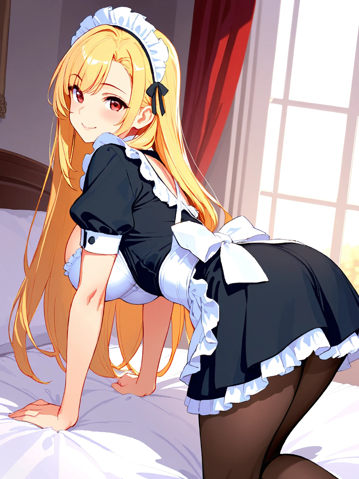 Maid Blonde Long Hair R18 Meat Toilet