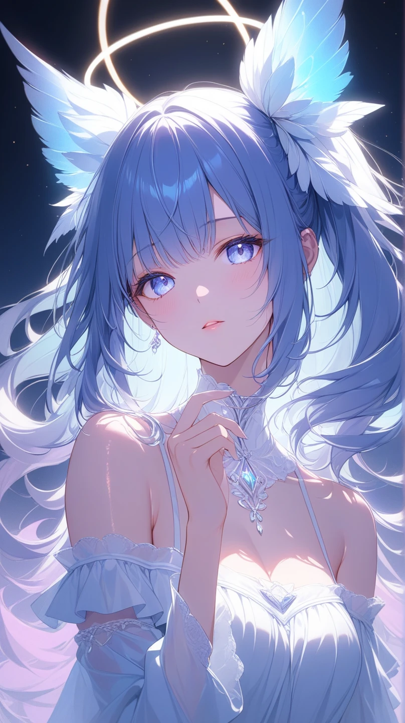 (masterpiece:1.21), (top-quality:1.331), ((ultra-detailliert)), ((Superb illustration)), ((astounding)), (An ultra-high picture quality), Gorgeous and rich graphics, (extremely delicate and beautiful:1.21), 8K, wall-paper, (Very beautiful lighting), hard lights,(beautiful finely detailed eyes)、1girl in、(Full body portrait:1.8)、(Full body:1.5)、 (super detailed skin、detailed skin textures:1.3)、独奏、full bodyesbian、From head to toe、is standing、blue hairs、(shorth hair:1.3)、blue eyess、(Detailed beautiful face and eyes:1.5)、Sharp pupils、sullenness、frontage、masterpiece、top-quality、black backgrounds、Empty background