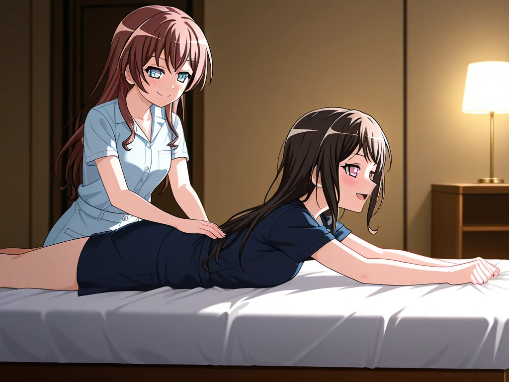A young woman with dark hair who dropped out of elementary school, has been a recluse for many years, is unemployed, and is bedridden with depression.
