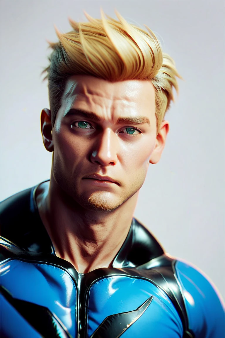llustration in Leyendecker style ; without a weapon , a navy seal , blonde , 27 years old, , stands on both knees , a frightened look . there are drops of blood on his face . His face , lips , hair and body armor are thickly splattered with white viscous sperm . Cum trickles out of his mouth in a thin stream