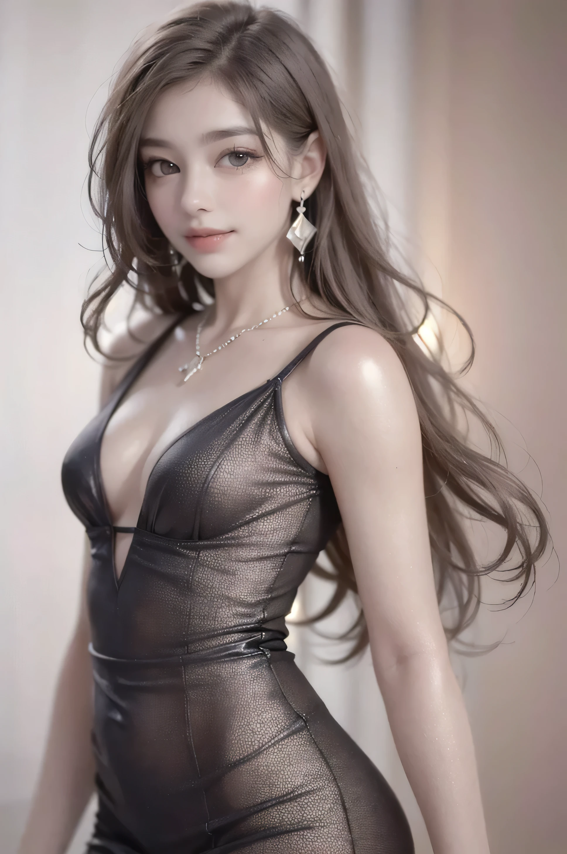 (As it is:1.4),((16K, masterpiece, RAW Photos, Highest quality,Ultra-high resolution, Realistic, Highly detailed CG integrated in 16K)), 8k, diamond, wallpaper, Written boundary depth,Beautiful Face:1.4. Cinematic Light,Beautiful Face,(Detailed face),Slender and pretty woman:1.4,Beautiful back,smile,