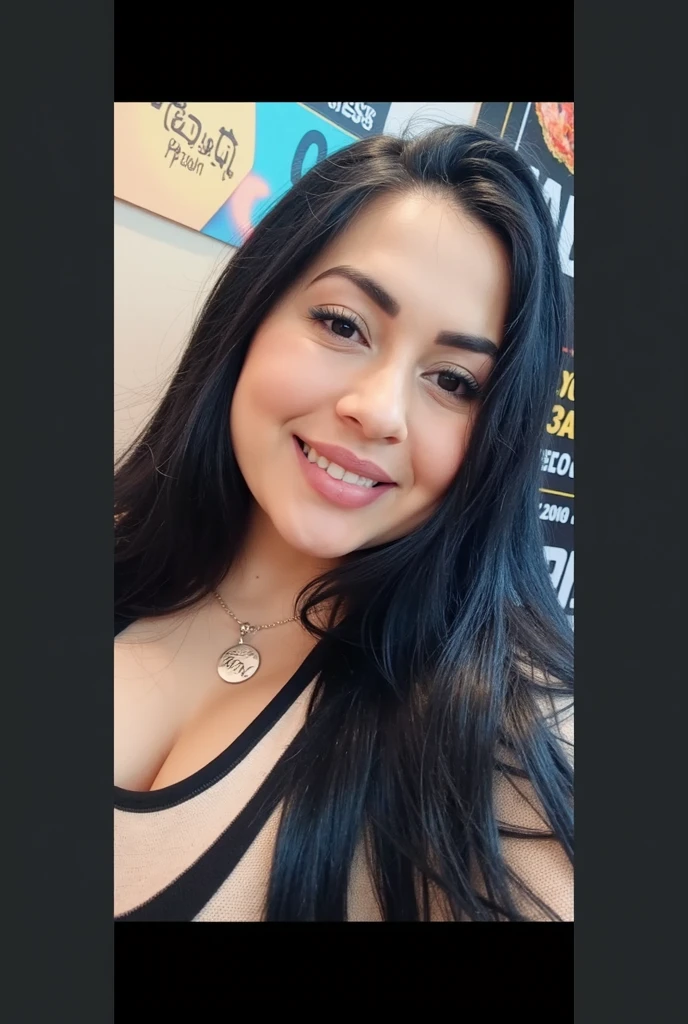 Sexy Colombian Spanish Latina with a curvy figure and a full, sexy face