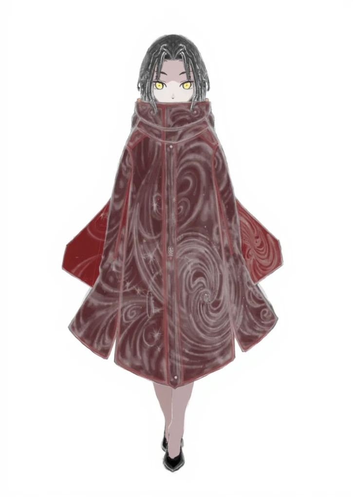 Create a vivid anime image of a vivid young anime girl. Her hair, eyes and skin should be light grey. She is wearing a hooded brown robe with ribbon, scarf and long boots.
1girl, solo, (hood up:1.5), (simple white background:1.5), (dynamic pose:1.5), (dynamic angle:1.5), (from side:1.5), <lora:steakishou_xl_v1:1>, steakishou