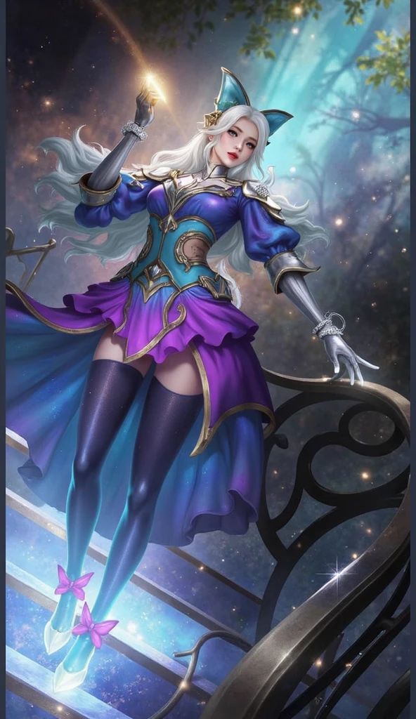 (Quasarcake:0.7) wallpaper 4k 8k high-resolution full-body 1girl solo monster-girl Draenei purple-gown long-sleeves horns blue-skin glowing-eyes blue-eyes (hooved-feet) (Digitigrade) skirt holding-sword lightning-sword absurdres highly-detailed best-quality masterpiece amazing-shading cinematic-lighting detailed-illustration
