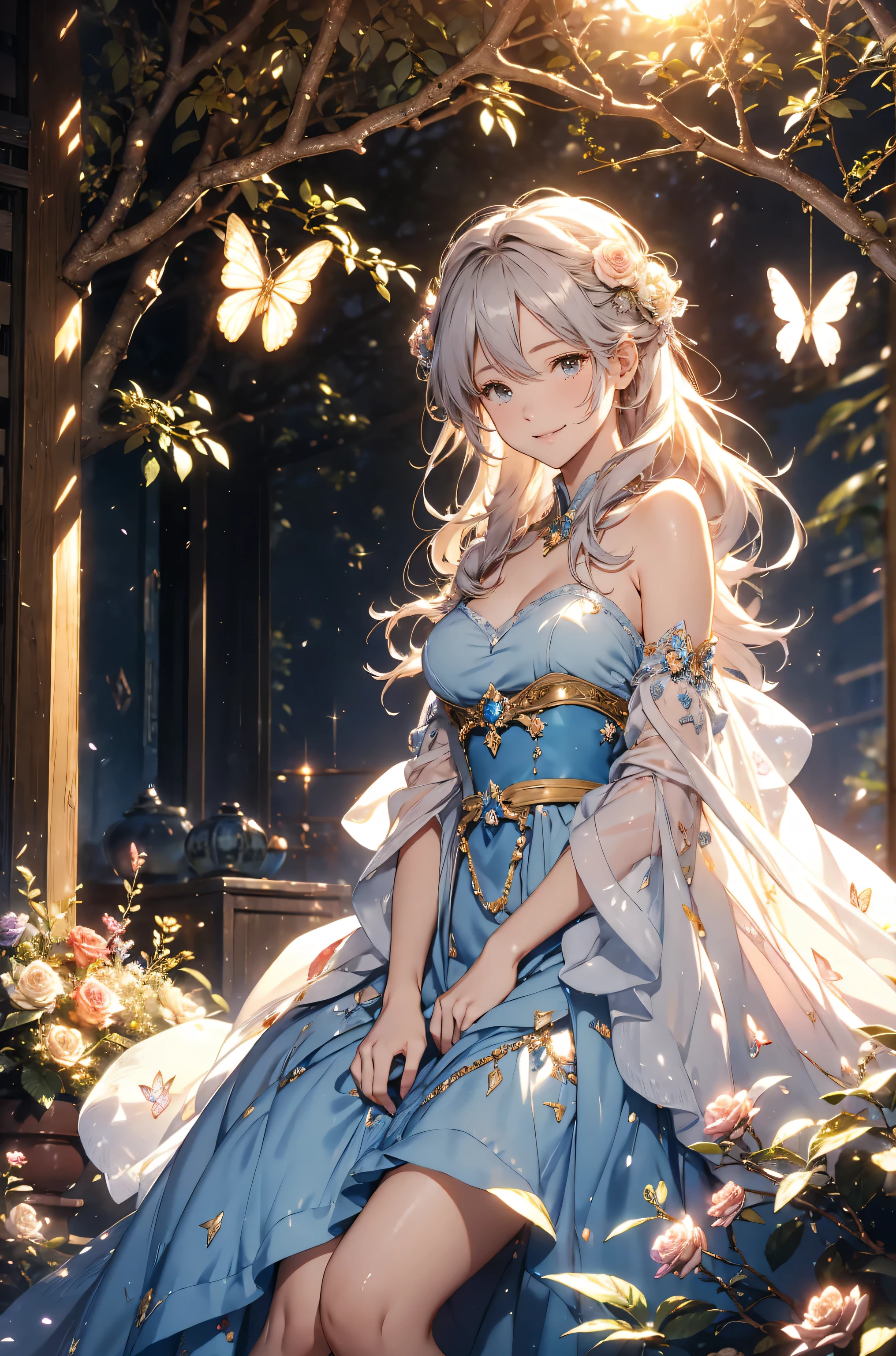 top quality mystical 、(cowboy shot ) Japanese anime character 1 WOMAN cute smile!smile! gentle gaze , beautiful eyes 、、 Chest circumference 130 beautiful beautiful brown skin 、、 music healing simple lawn configuration flower、 Beautiful bright sunlight tree々sitting on a tree branch beautiful nature 、Beautiful Rose Hedge many colored flowers on the background flower pot Many kinds of flowers background、 Mr..々flower butterfly々 Beautiful Decor
Keep it simple Beautiful sparkle 、long silver hair、(( open your legs))、The strongest beautiful decorative flower dress、 Calm Atmosphere 、 petals、 open 、 Beautiful young body 、 Please stretch your legs、big 、Like々chubby skin, 、Beautiful sparkle, high definition depiction , realistic fantasy illuminated by beautiful light、 Romanticism ,, ultimate beauty moving!high definition,