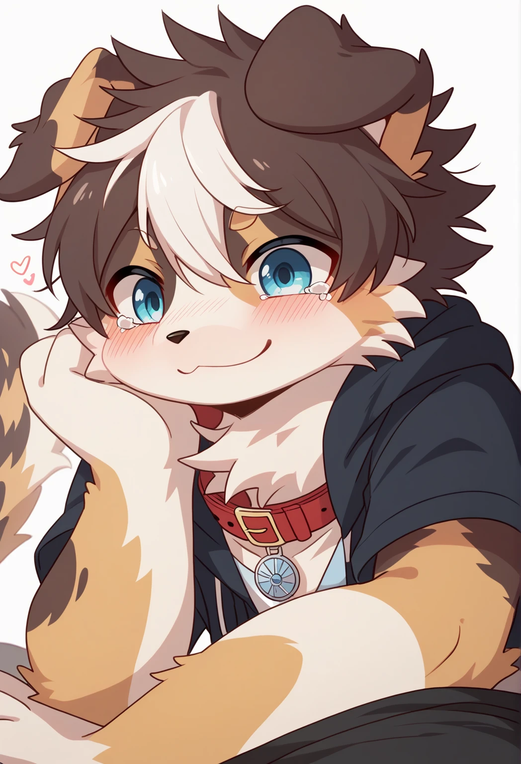 kemoshota, close up face, kiss, dynamic angle, lookin at viewer