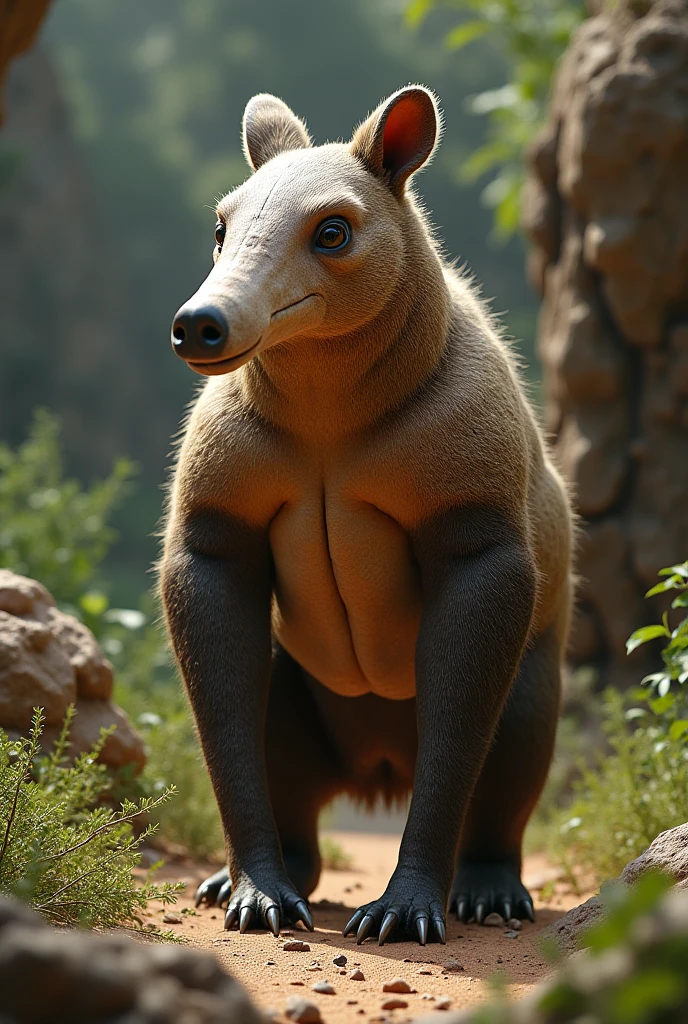 solo, feral, monkey, male, mature male, grandpa, curvy, sexy, shaggy fur, thick fur, prehensile tail, curly tail, sagging balls, long flaccid penis dragging on ground, prehensile primate feet, big butt, spreading ass, chubby, crouching down, raised butt, wide hips, arched back, laying down, presenting anus, gaping anus, Imminent Penetration, leaking cum, cum in ass, cute, perineum, realistic fur, eyes crossed, symmetrical eyes, moaning, tongue out, morning sun, jungle, realistic, (by Rajii), (by Taran Fiddler)