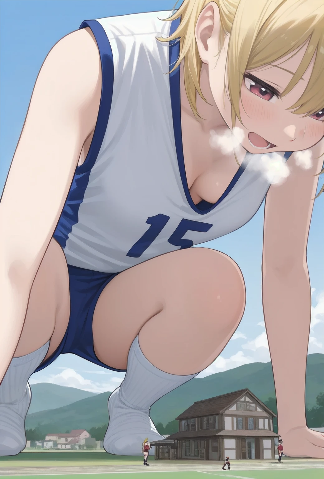Squat、Armpit pussy、Sweat、Himiko Toga、Pee、Double teeth