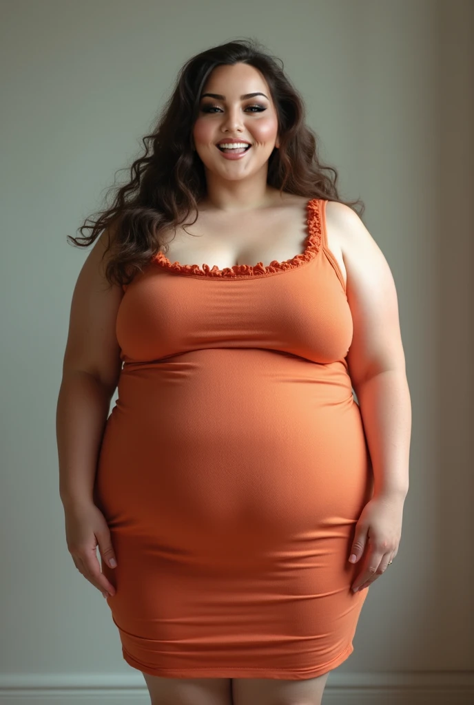 Foto RAW, Nordic Face, Looks like Julianne Moore, Highly detailed CG Unity 8k wallpaper, top quality, super detailed, masterpiece, realistic, photo realistic, very detailed cute girl, 45 years old, ((chubby lady:1.3)) , (plump lady:1.3) , large breasts , cleavage , round eyes, viewer, smile, parted lips, half body shot , naked apron , kitchen , bangs , shoot from the side,(pele altamente detalhada: 1.2), 8k UHD, DSLR, soft-lighting, alta qualidade, grain of film, Fujifilm XT3