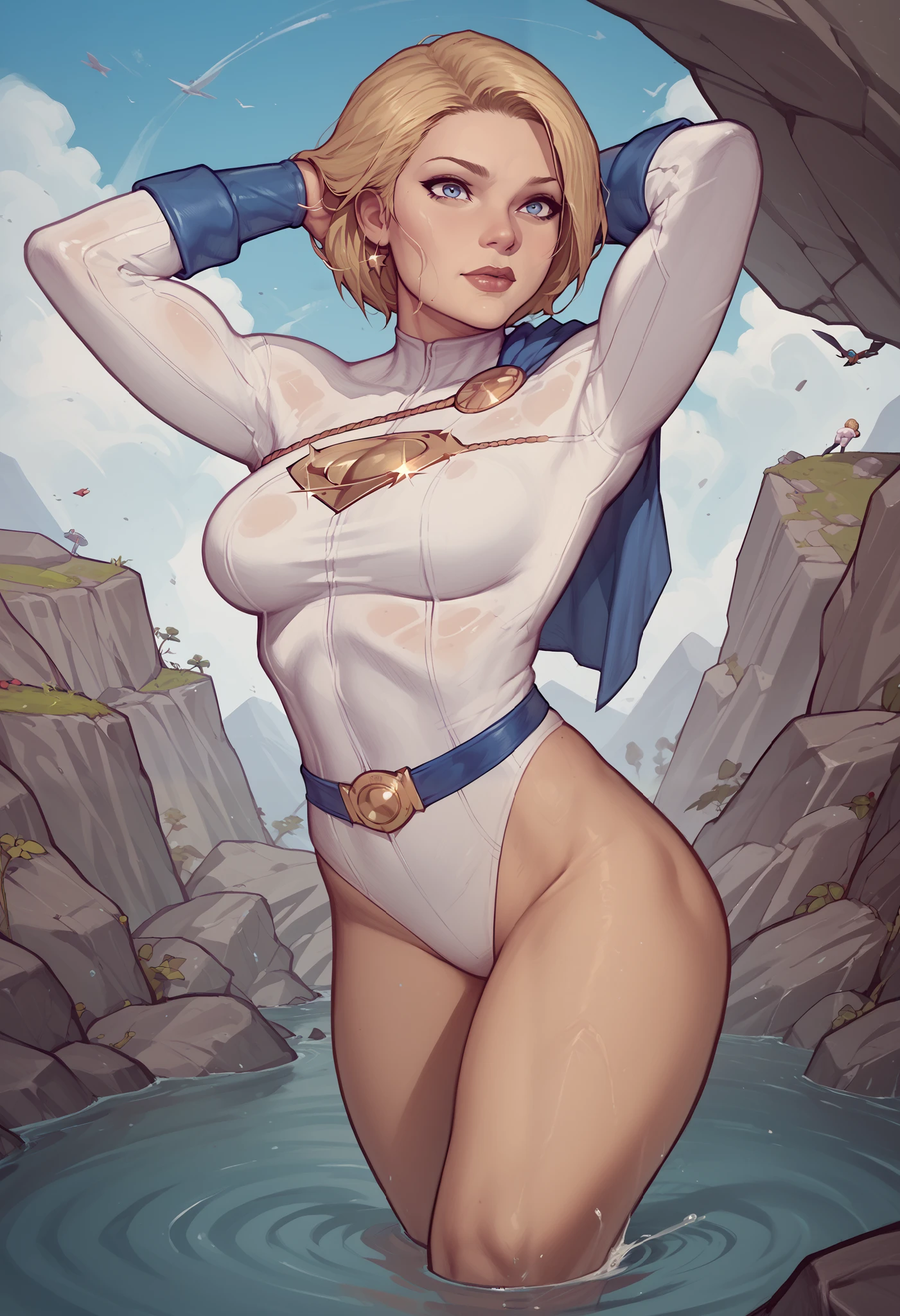 Sexy and Hot Powergirl DC Fucking and Flying at the Same Time